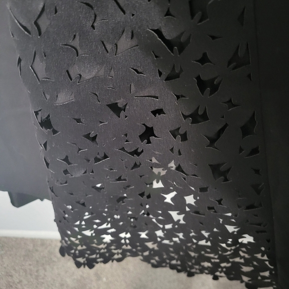 Paskal Black Short Sleeve Dress with Laser Cut Details NWT - Picture 9 of 14